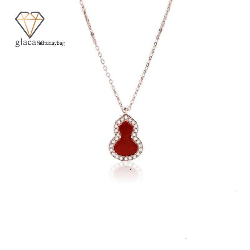 Small Gourd for Women Micro Inlaid Pendant Clavicle Chain Light Luxury Niche New Chinese Style High-end Design Necklace