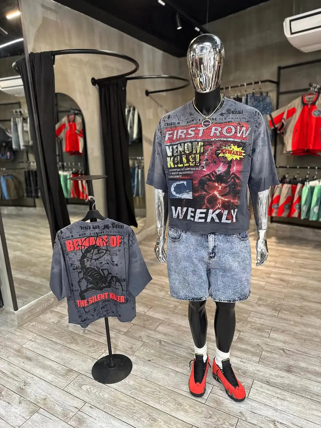 Harajuku Oversized Fashion Printed Round Neck Casual Y2K Tshirts Men and Women Retro Versatile ShortSleeves Loose Tops 261016