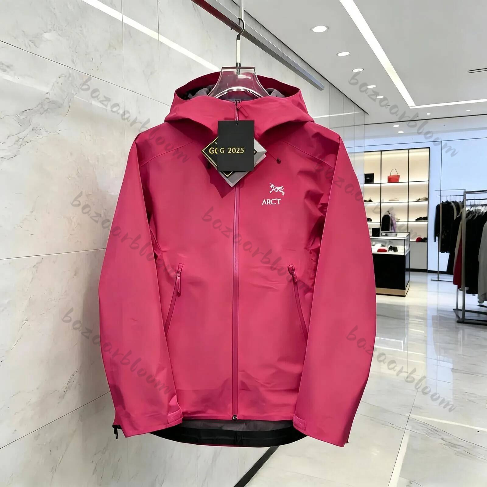 Arcteryxlynessitys Jacket Men Women Designer Goretex Jacket Hard Shell ARC Zip Up Waterproof Hood Windbreaker Loose Skiing Outdoor Hiking Clothes Ja