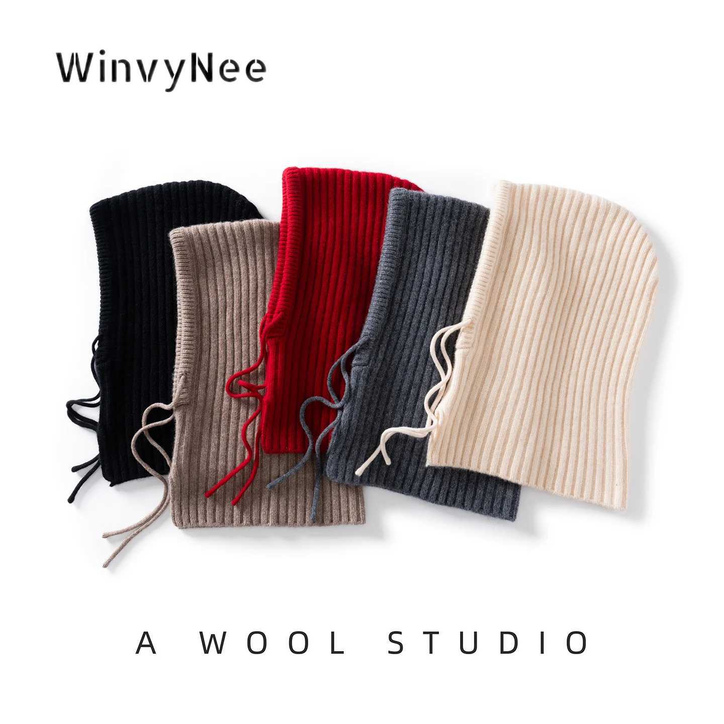 Beanie/Skull Caps WinvyNee Women Pure Wool Knit Thick Bold Rib Integrated Hat Trendy Warm Fine Texture Versatile Elegant Spring Autumn ZI1883038 Q26