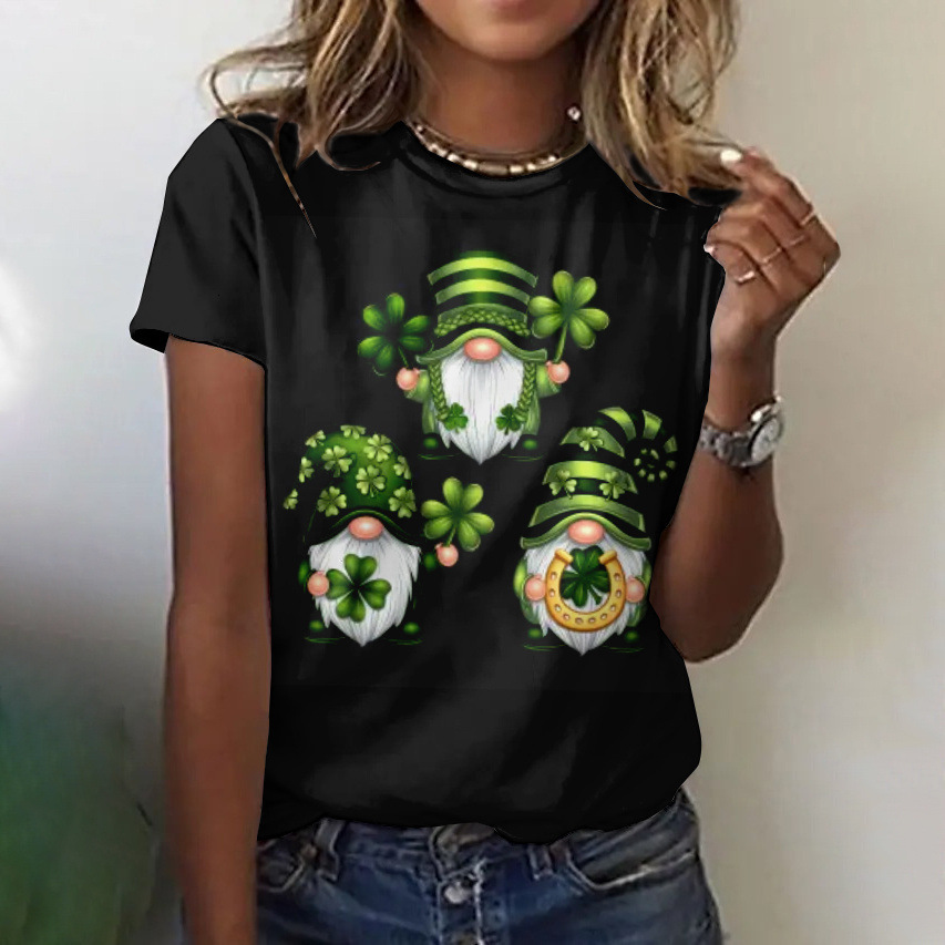 2026 New Style: Creative Floral Pattern 3D Digital Print, Loose-Fitting Casual Women's Round-Neck T-Shirt Free Shipping