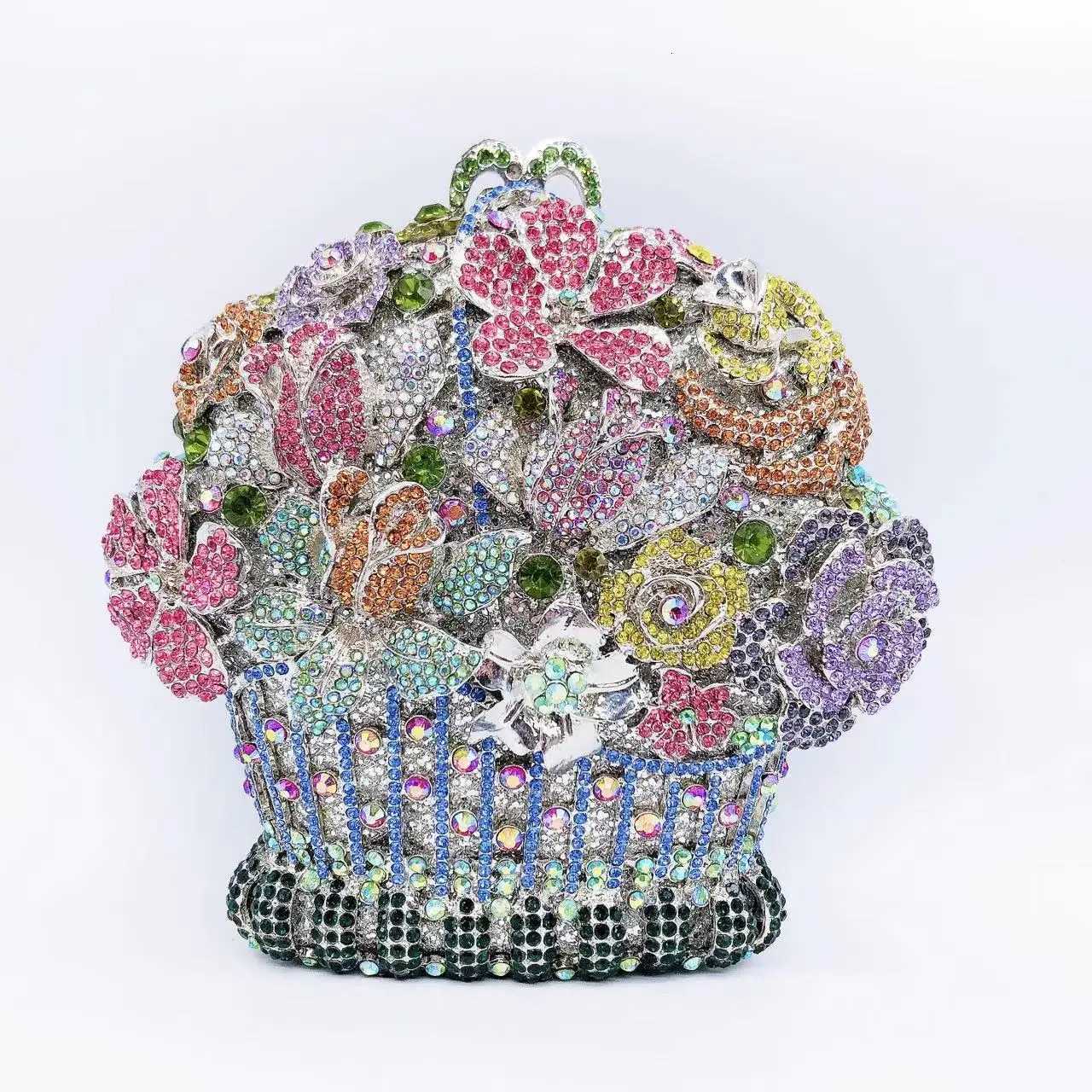 Evening Bags Corbeil Women Evening Bags Rhinestone Dinner Clutch Purse Crystal Designer Handbags for Female Elegant Vintage Party Bags H261016