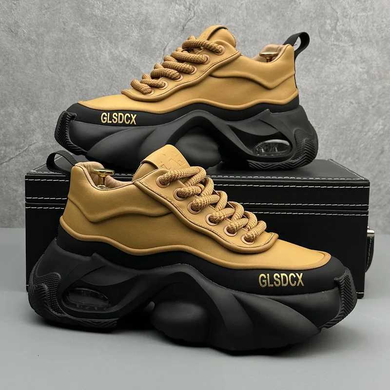 Casual Shoes Designer Style Men Shoes 2025 Autumn Fashion Comfortable Men's Thick Platform Sneakers Casual Shoes Sports Trainers Tenis H261016