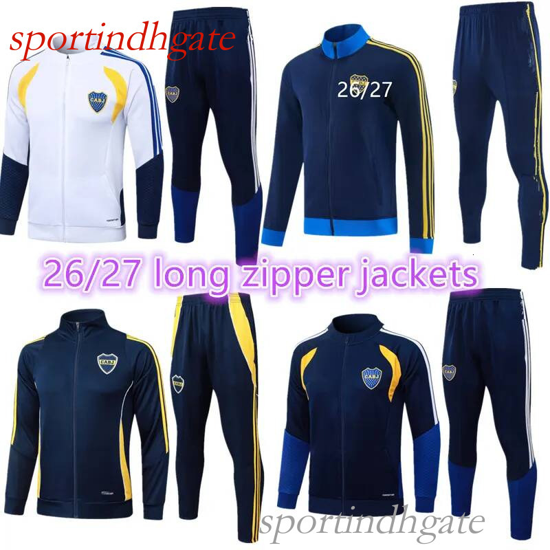 25 26 27 Boca Juniors half zipTracksuit jacket long zipper Men's Soccer 2026 River plate Football CARP Training Suit MARADONA TEVEZ DE ROSSI 88