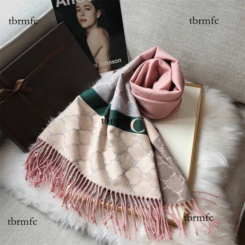 Luxury Cashmere Double Side Scarf Designer Men Women Scarves Shawl Striped Winter 180cm Brand Silk Pashmina Neckerchief Schal 3 Colors