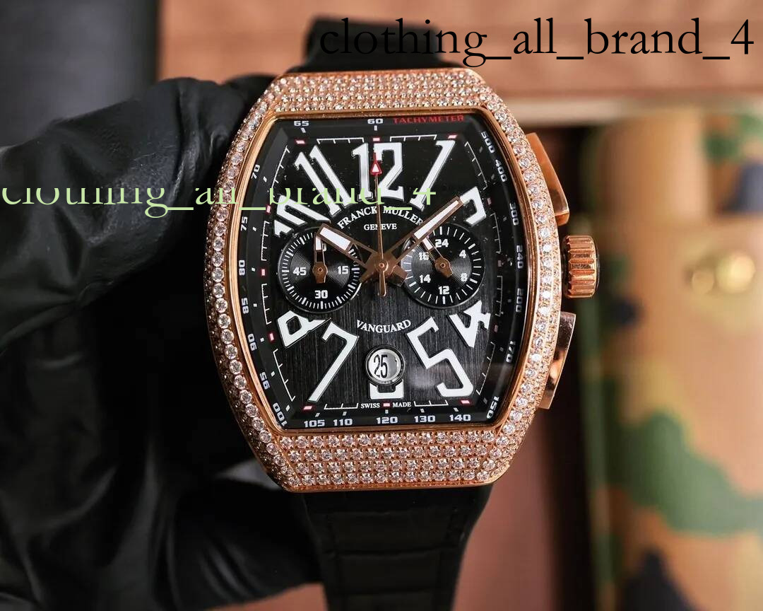 Mull Watch Luxury Moissanite Watch Iced Out Chronograph Menwatch Franck High Quality Quartzt Movement Full Diamond Reloj Bust Down Montre Jason007 L