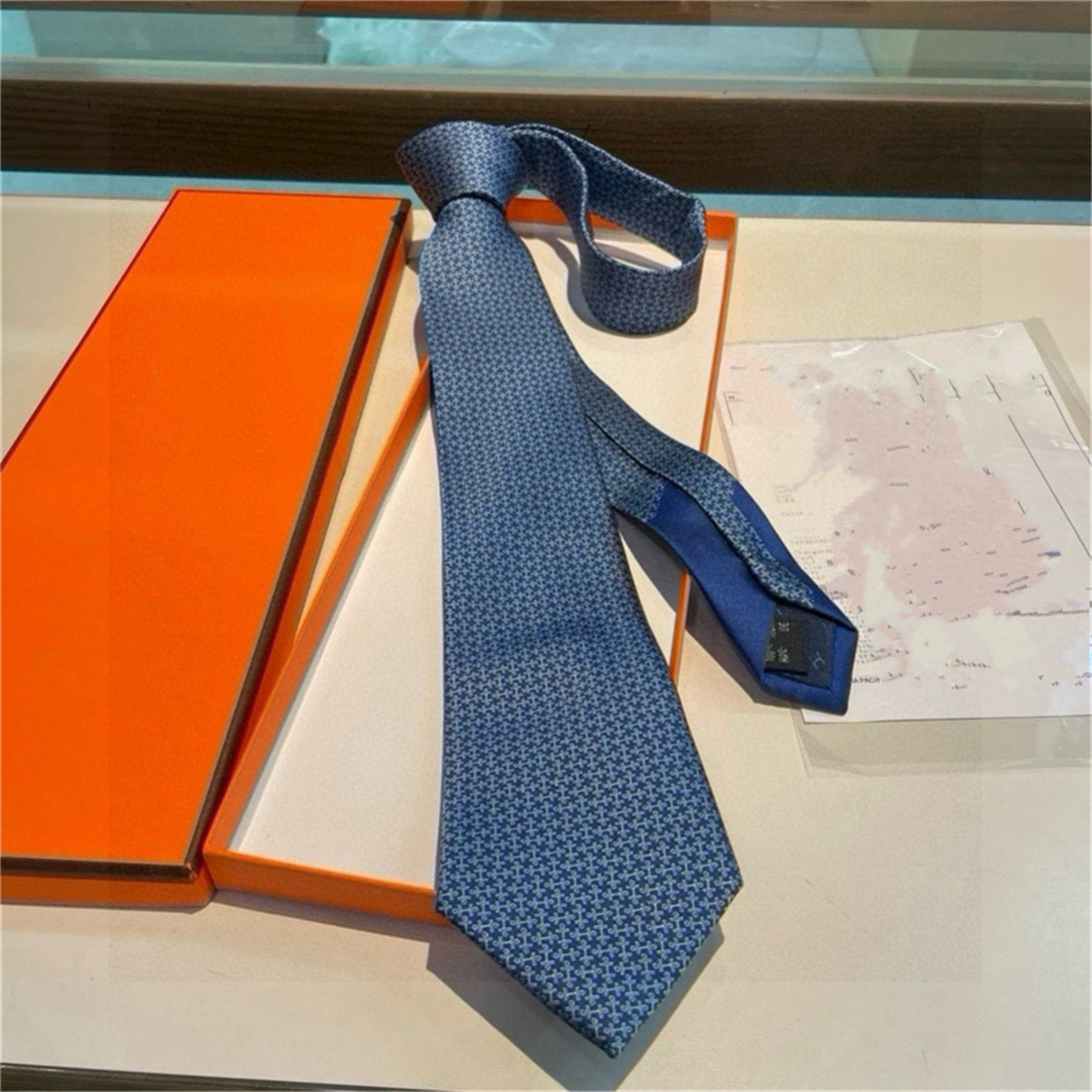 Neck Ties box New Mens Printed 100% Tie Silk Necktie black blue Aldult Jacquard Party Wedding Business Woven Fashion Design Tie 1902