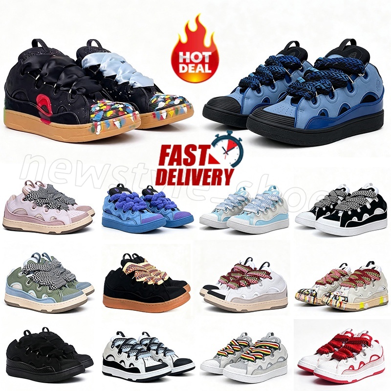 curb trainers designer shoes for women men casual platform leather all black white pink mens embossed nappa calfskin laces sports big size sneakers
