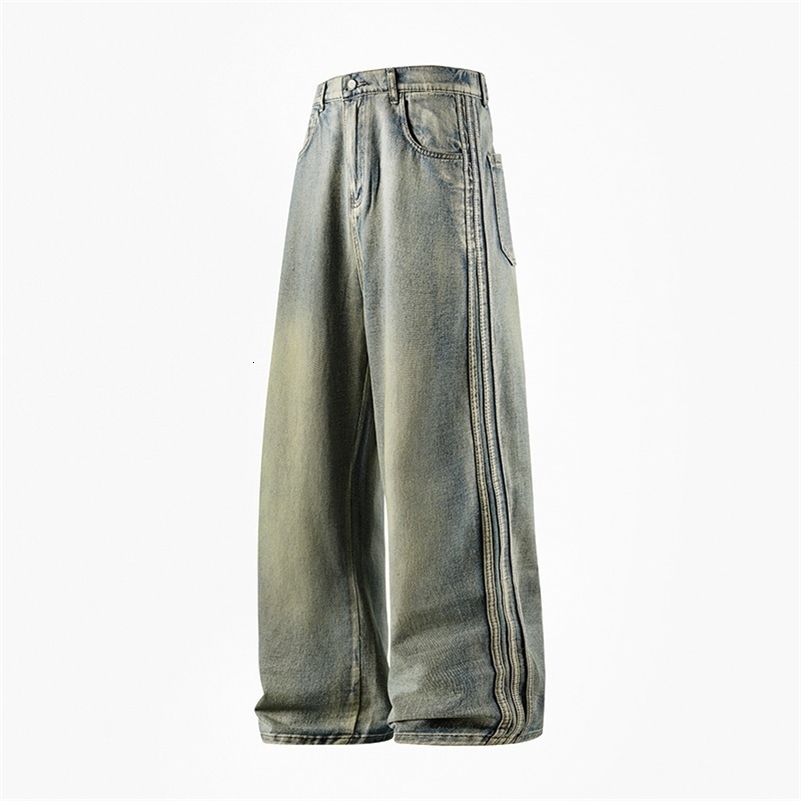 Man Pants Jeans Baggy Jeans Loose Fit Straight Leg High Street Casual Trousers For Men Spring Autumn Leg 261016