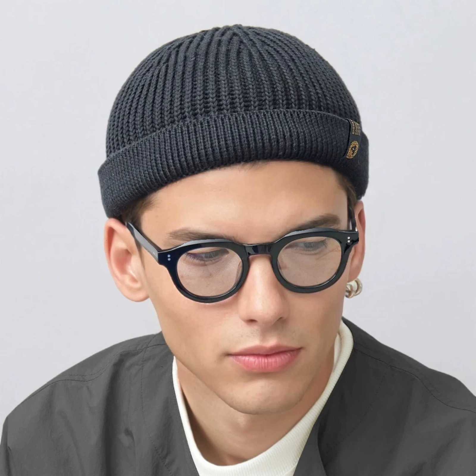 Beanie/Skull Caps Men Outdoor Skull Cap Fashion New Short Melon Winter Chic Hats Sailor Style Landlord Hats For Men Autumn Short Beanie CapT261017
