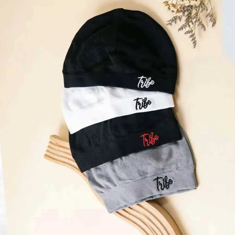 1pc Solid Color Street Style Nylon Skull Print Unisex Beanie Hat Suitable For All Seasons Sports Casual Wear S261017FZFG