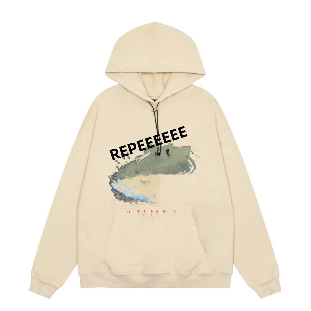 Rephoodie Vintage Distressed Washed Sweatshirt Loose Fit Hooded Sweatshirt Heavyweight Street Style Men's And Women's Matching Outerwear O