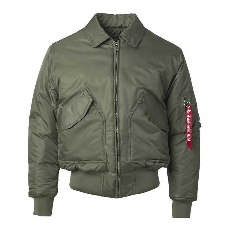 EILI Classic Winter Nylon Quilted CWU 45P Bomber Flight Jacket TOP GUN Vintage Military Style Outerwear Jacket Coat for Men S261017K2JI