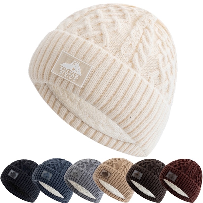 Style Unisex Keep Warm Winter Hat Plush Fur Lined Stylish Warm Cap Beanie Hat For Men Women Outdoor Ski Sports Knitted Hat260920ww