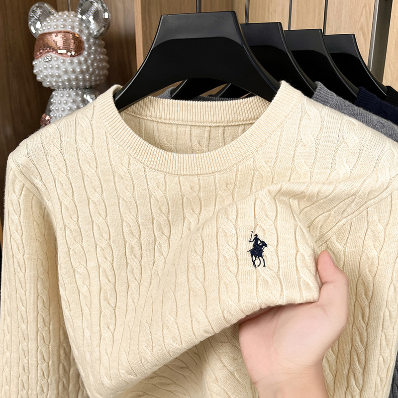 Hot High-End Luxury Man Long-Sleeved Knitwear Round Neck Pilling No Fading Embroidery Spring New Sweater Leisure MensClothing 26Y1017
