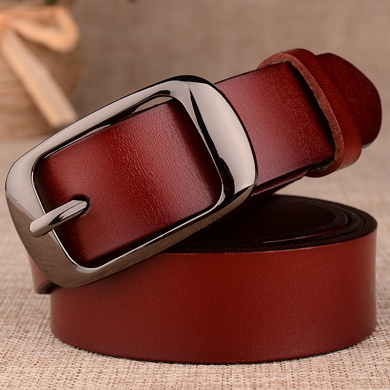 Hot Selling Women's Cowhide Female Genuine Leather Korean Style Belt Pin Buckle Decoration fashion easiest for match s