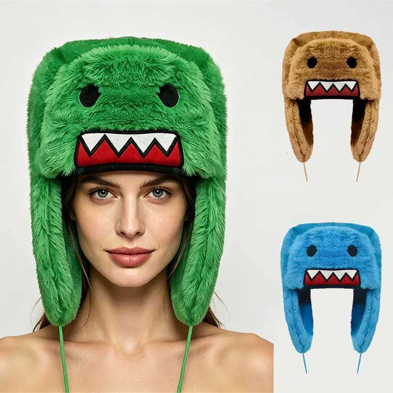 Trapper Hats New Fashionable Winter Warm Multi Color Hat Cute Men's Women's Winter Hat Cartoon Anime Cap Earflap Hat Autume Brown HatT2610