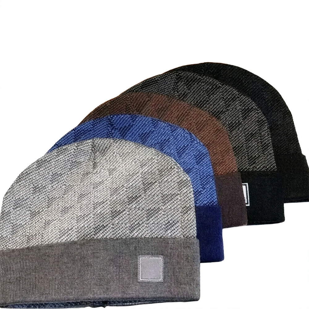 Fashion Designer Winter Knitted Grey Beanie Cap Style Classic Bonnet Dressy Autumn Hat Skull Bonnet Luxe Winter Beinie grey Luxury Hats For Women Me
