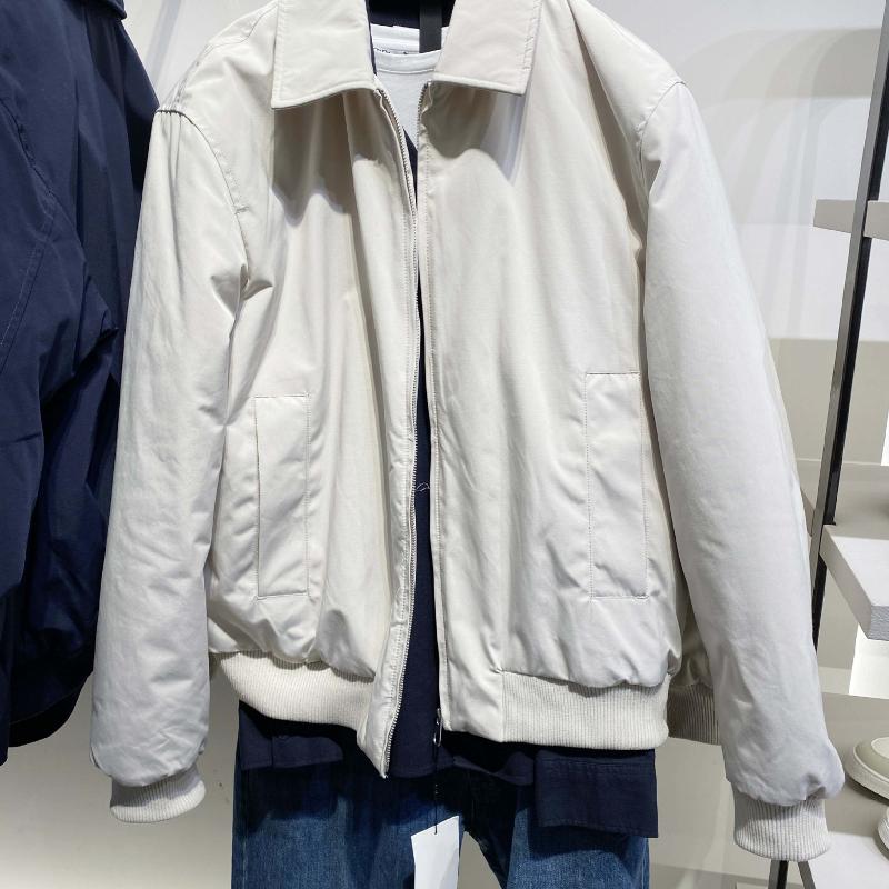 Veste courte matelassée de styliste pour hommes de haute qualité, vêtements d'extérieur décontractés à fermeture éclair à revers pour l'automne