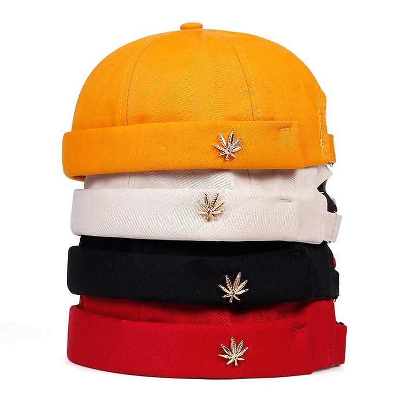 Beanie/Skull Caps 2024 New Fashion Beanie Cap for Men Retro Cotton Adjustable Cap for Women Full Cap Brimless Hats Outdoor Skullcap Sailor CapT26101