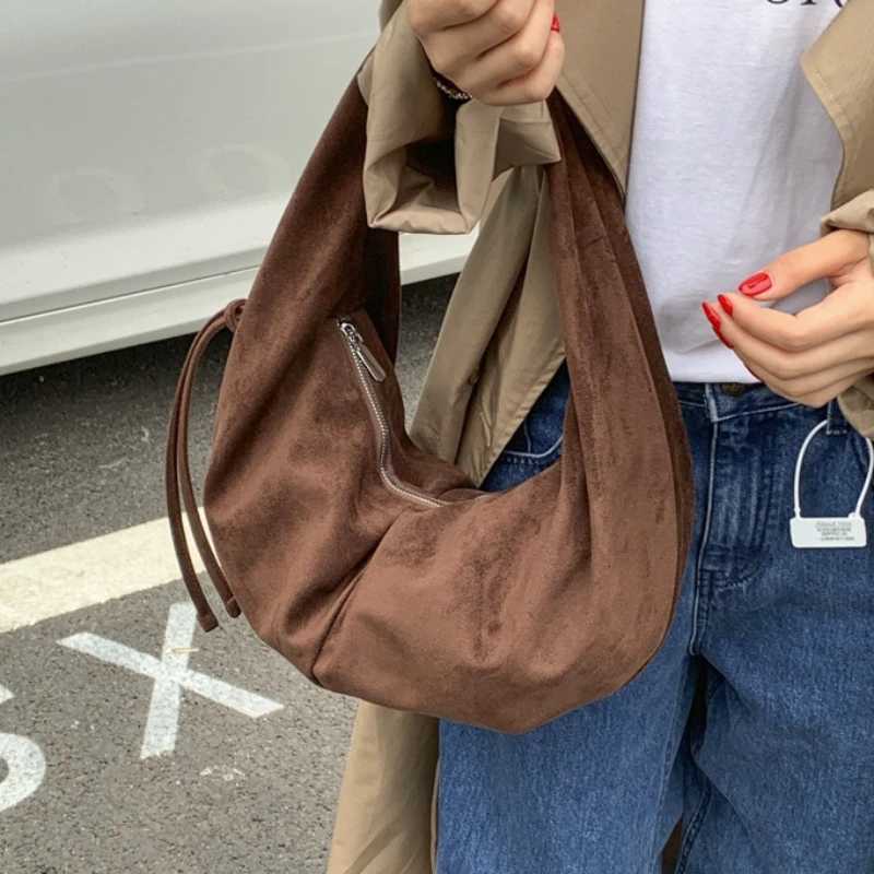 Designer Print Totes Suede Single Leopard oder Bag for Wen Autumn Winter Faiable Lightweight Underarm Bag Large Capacity Handbag J261016