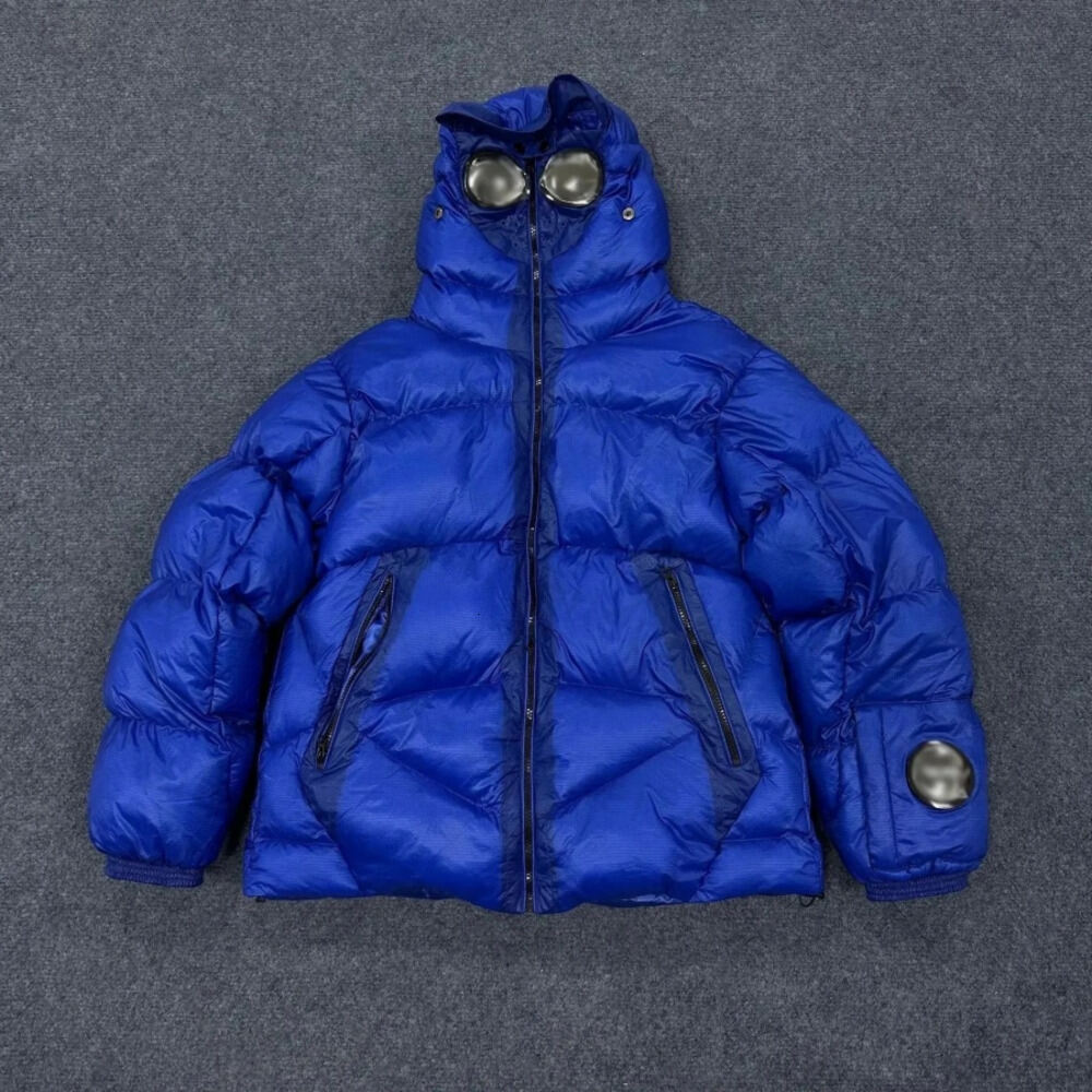 Company Puffer Jacket Mens Designer Down Coats With Goggle Lens Label Thickening Winter Cpity Puffer Down Outdoor High Quality Waterproof Down Fille