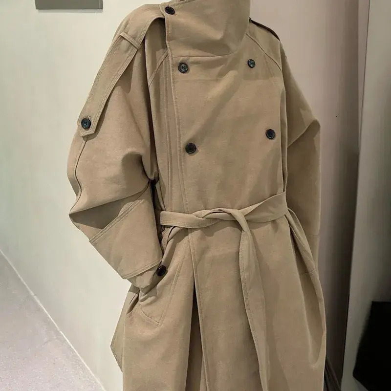 Women Long Trench Coat Womens Autumn Style Extremely Stylish Mid Length For Petite Figures Trendy classic Korean Version Lightweight Windbreaker