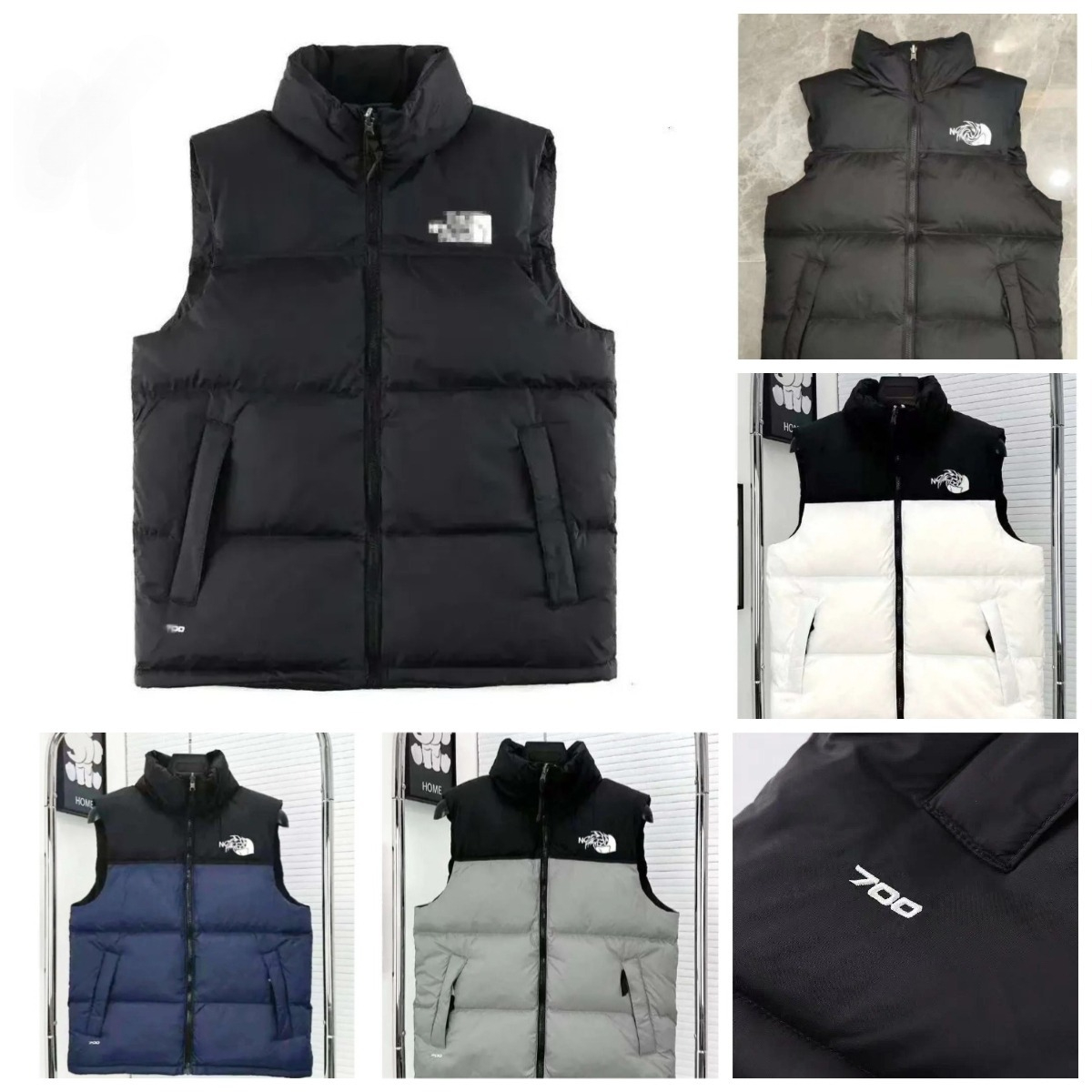 Mens Vest Designer Gilet NF Code Scan Luxury Down Puffer Jacket Unisex Couple Bodywarmer Womens Sleeveless Outdoor Warm Thick Outwear Clothing Gilet
