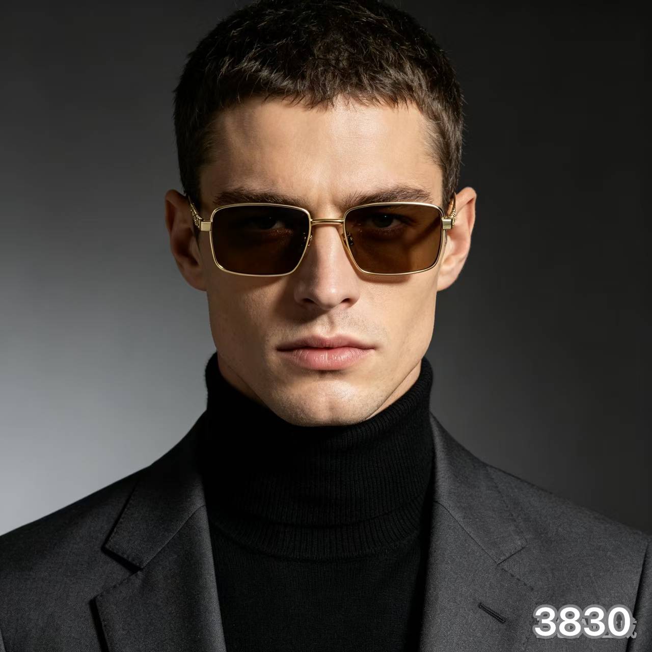 2026 New Light Luxury Metal square sunglasses for men and women, fashionable and simple metal fashion sunglasses