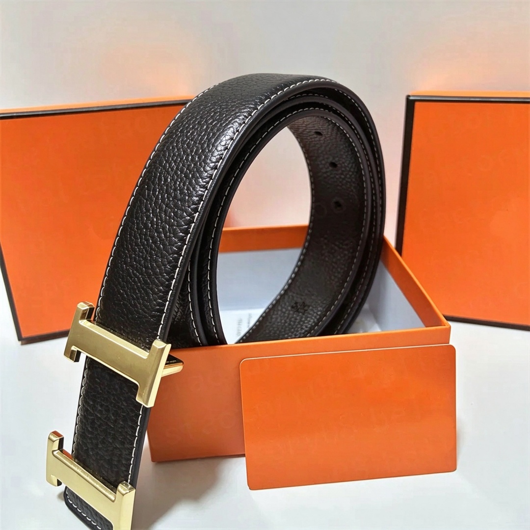 Belts designer Mens for Women Double sided leather belt Golden Buckle 3.8cm width Classic silplicity and fashion high quality nice