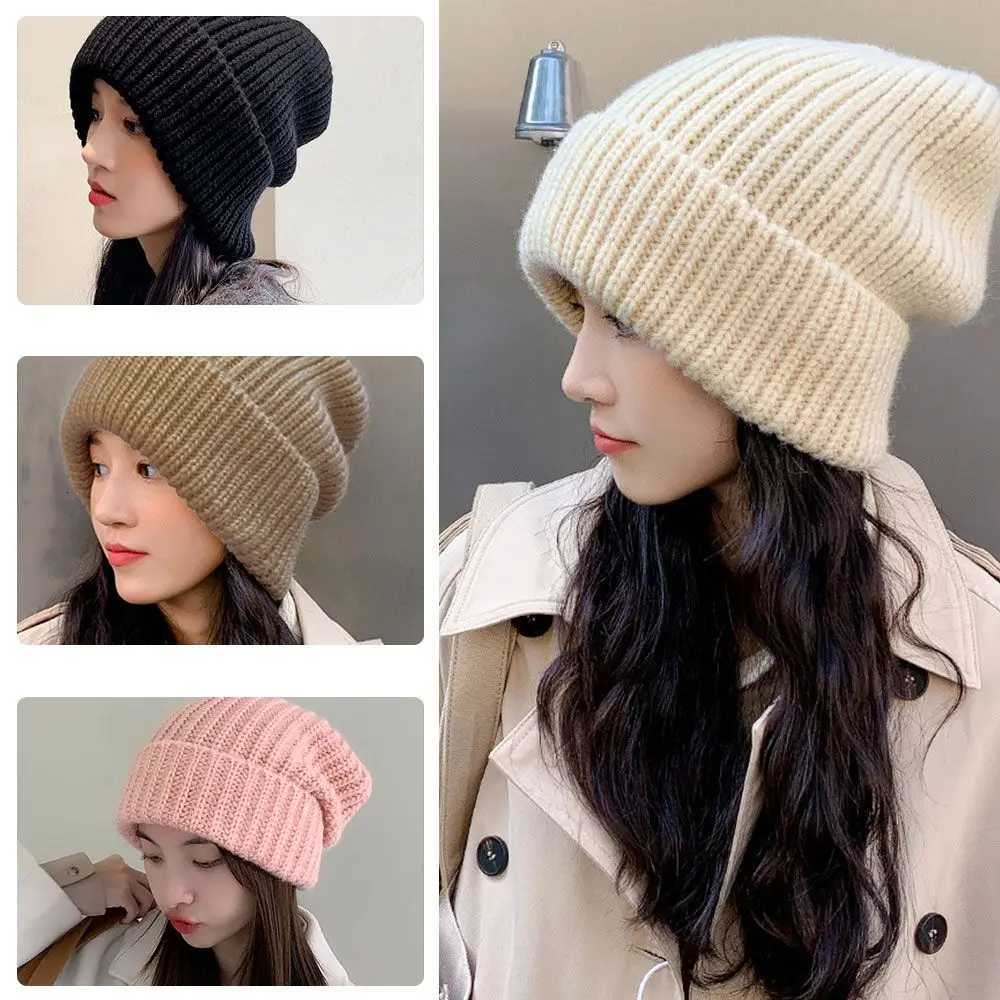 Beanie/Skull Caps New Multi Colors Knitted Beanies Solid Cute Woman/Men Winter Autumn Hats Female Beanie Caps OutdoorT261017