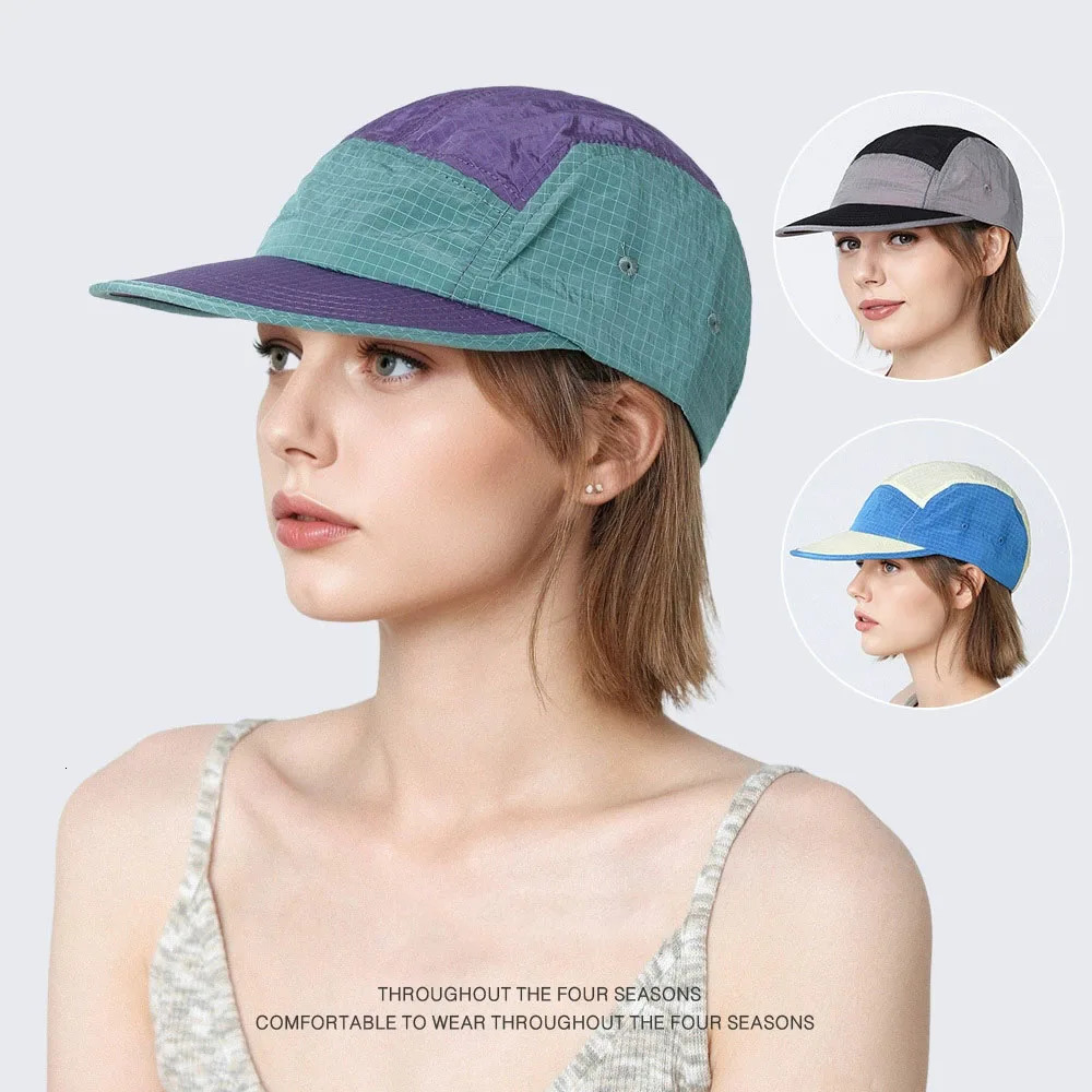 CUSTOM Simple Lightweight Breathable Quick Drying 5Panel Baseball Cap Soft Top Korean Style Short Brim Men and Women ed Cap261016