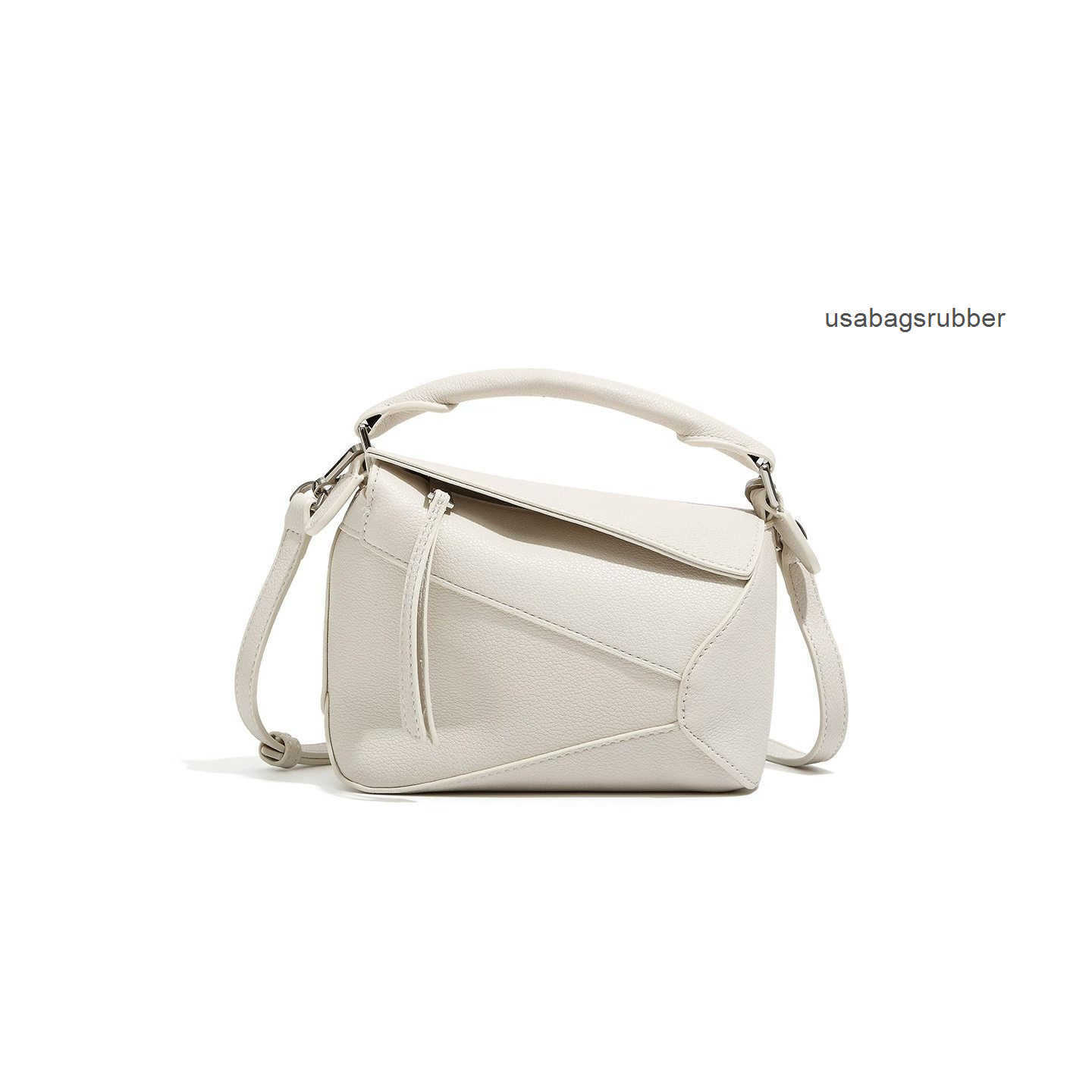 Geometric Panel Women's handbag 2026 new crossbody bag women's tote bag versatile diamond geometric patchwork small square bag soft leathe