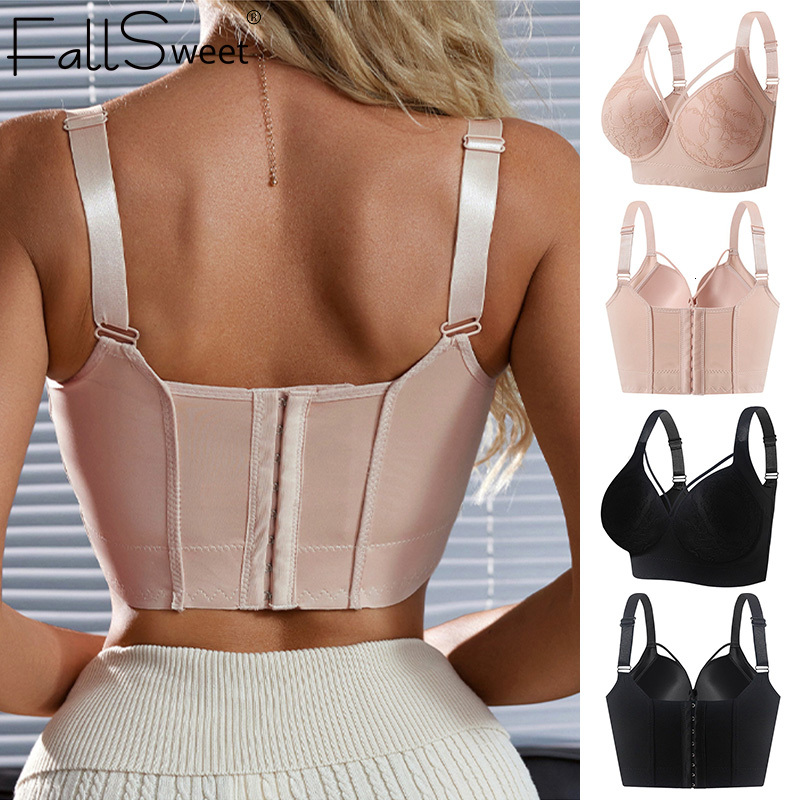 FallSweet Plus Size BCDE Cup Push Up Bra for Women Seamless Underwire Bralette Full Back Coverage Comfort Lingerie Underwear dongdumaoyi