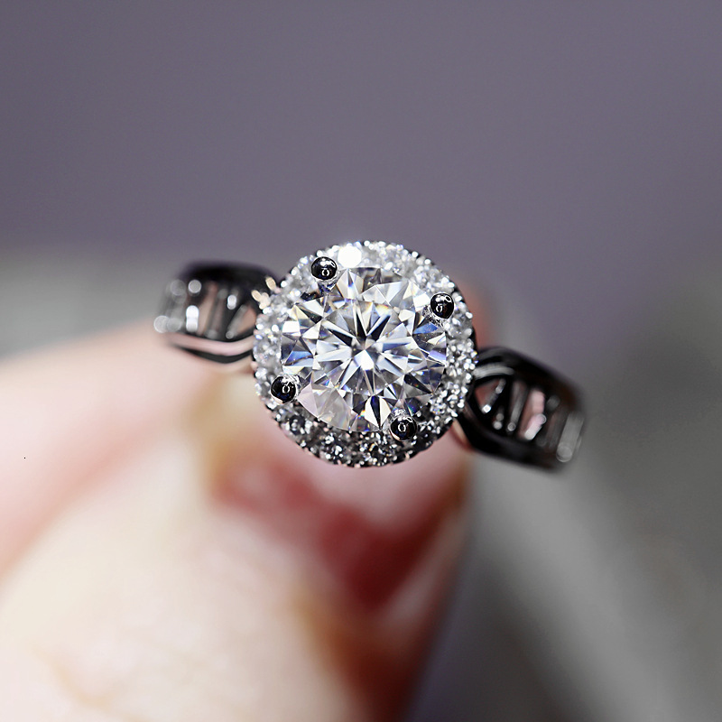New Roman Numeral Simulated Moissanite For Women, Internet Celebrity Live Streaming Ins Group Inlaid Zircon Adjustable Ring