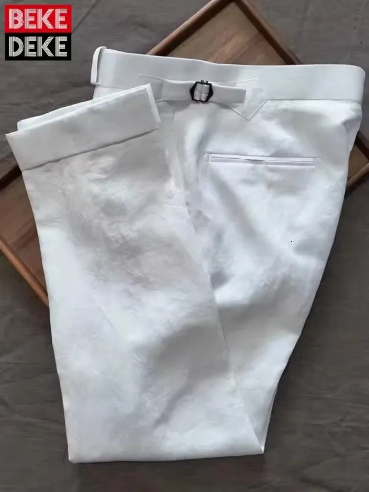 Leisure Fashion Male Button High Waist Pants Cool Men Comfortable Business Pant Top Quality Solid Color Mens Straight Trousers 261017