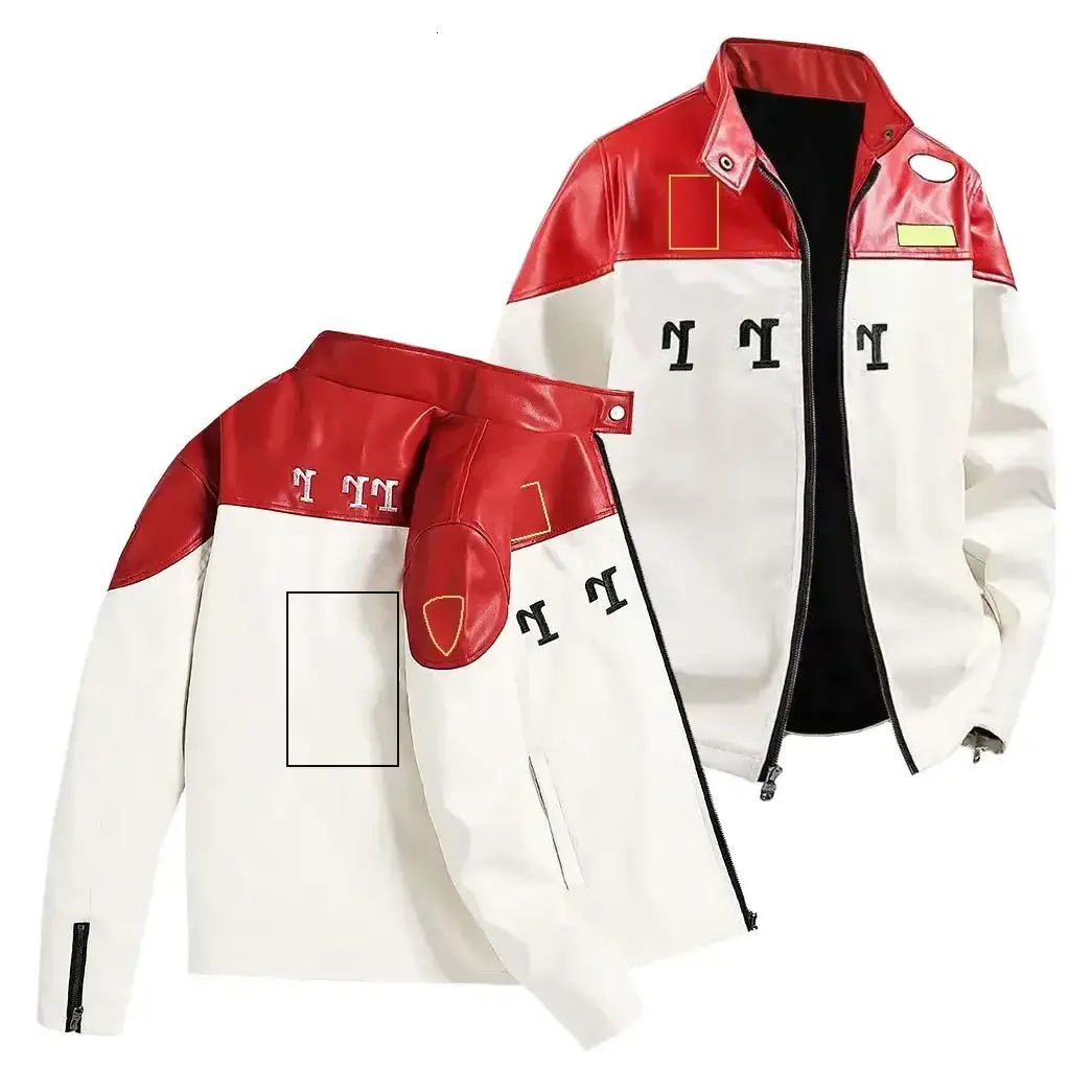Men Short Jacket Hot Sale Designer 2026 F1 Suit Formula 1 New Leather Men's Women outerwear Retro Motorcycle Riding Windproof Jacket Biker Raci
