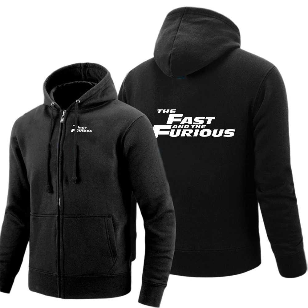 2025 Spring And Autumn Fast and Furious Printed Men's New Popular Zipper Classic Solid Color Long Sve Hoodies S2610176GJF