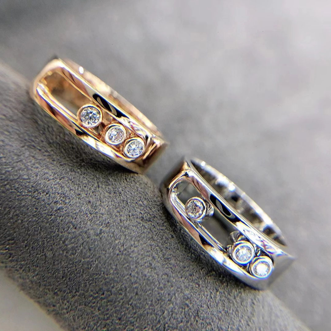Mesikaa Ring Woman Jewelry Designer Messikaas Ring For Woman Men Band Rings Glossy High-End Niche Simple Adjustable Ring