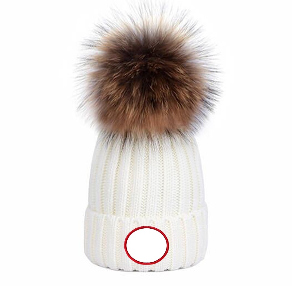 Fashion Adults Thick Warm Winter Outdoor Sport Hat For Women Soft Stretch Knitted Pom Poms Hats Men Women Beanies Ski Caps High Quality C-4