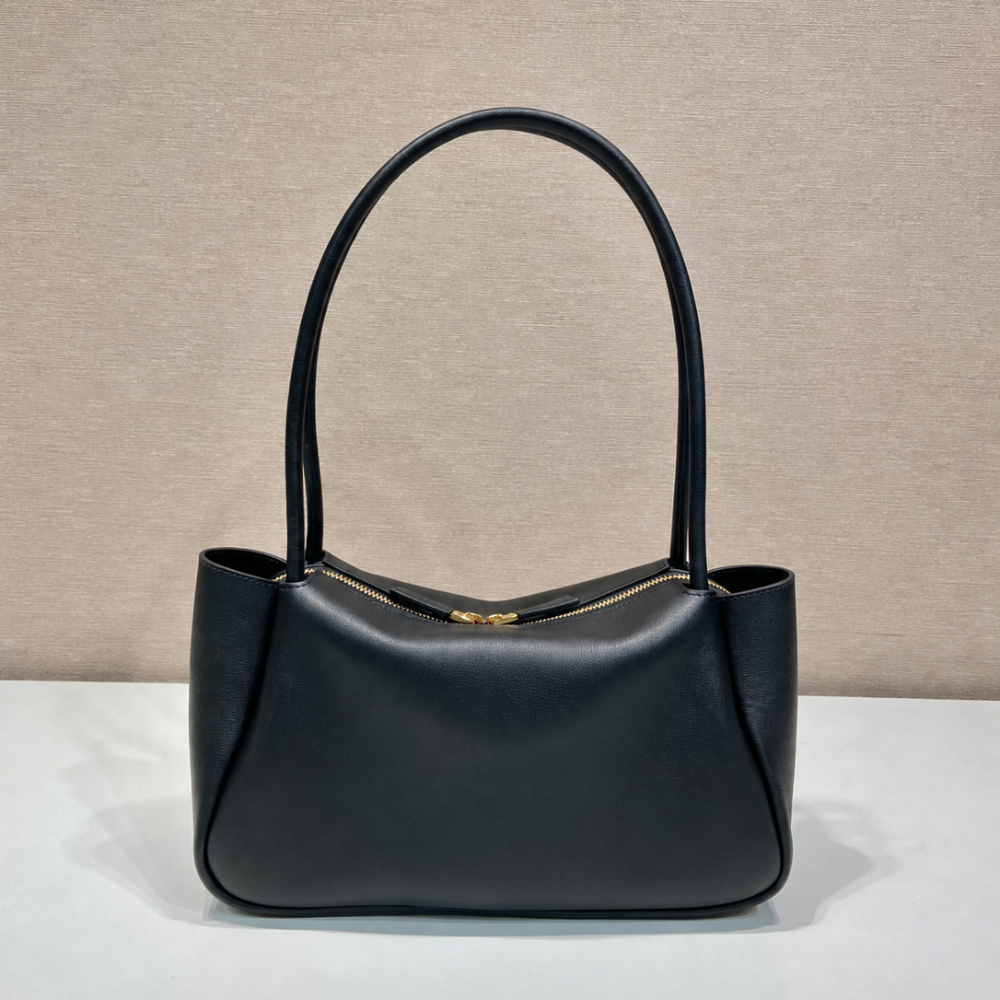 Soft Structured Shoulder Tote Bag Calfskin Leather Double Handles Zipper Spacious Chic for Work Top-Tier Designer New Arrival