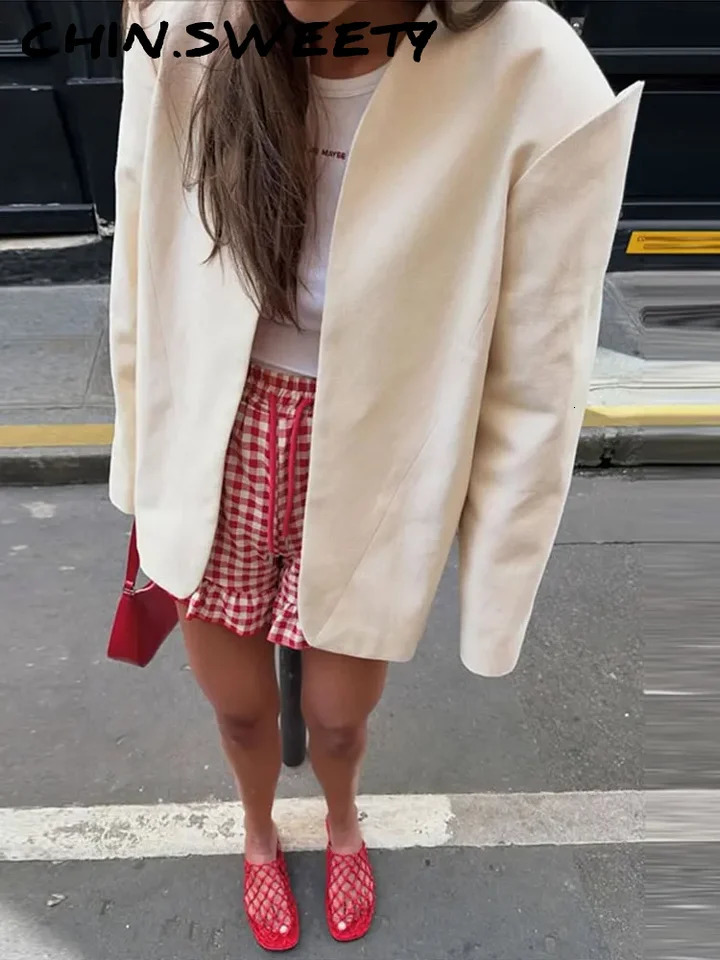 Fashion Solid Womens Coat Skirts Suit Long Sleeve Open Stitch Loose Coat High Waist Bud Short Skirt 2026 Summer Chic Lady Set 261016