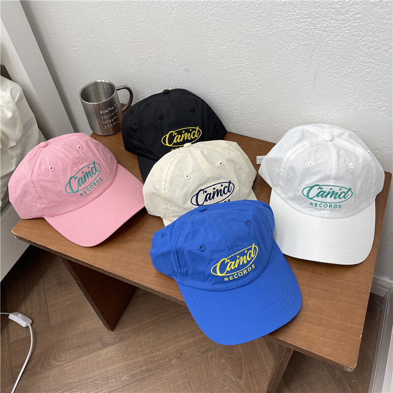 Ins Summer Style Boys Baseball New Color Series Embroidered Letters Girls Pink Curved Brim ParentChild Thin Duckbill Cap