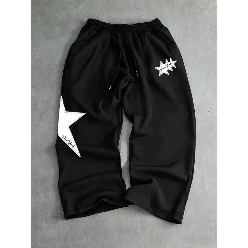 Solid color drawstring casual sports pants for men in spring and autumn versatile for outdoor and home use S2610162A1I