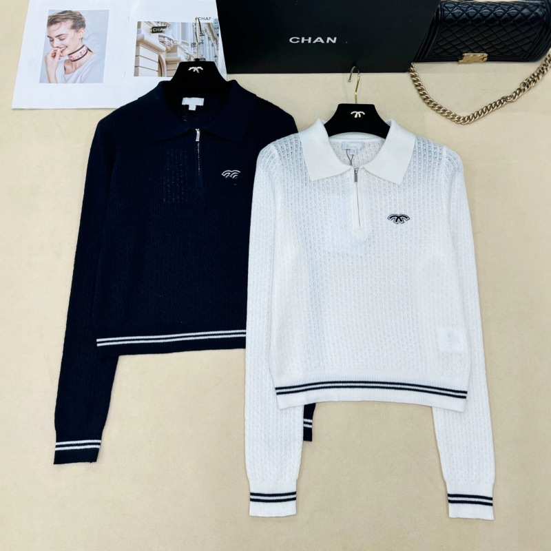 Designer High-End Early Autumn New Model, Solid Color Simple Lapel Knitted Long-Sleeve Half-Cardigan 9c92