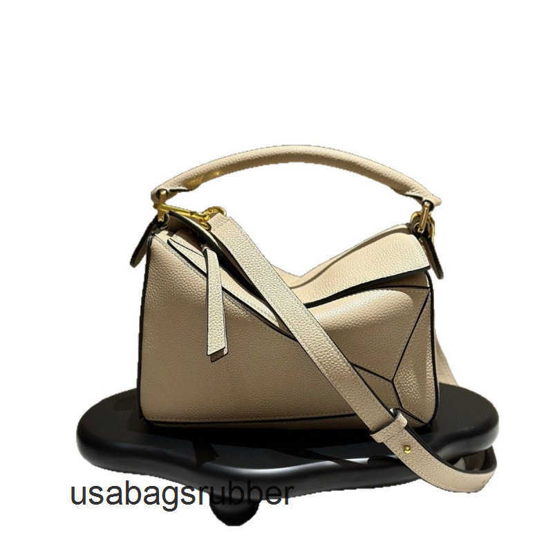 Origami Satchel Bag Cowhide Handbag Female Stitching Small Square High Quality All-Match Shoulder Crossbody with Multi-Panel Construction