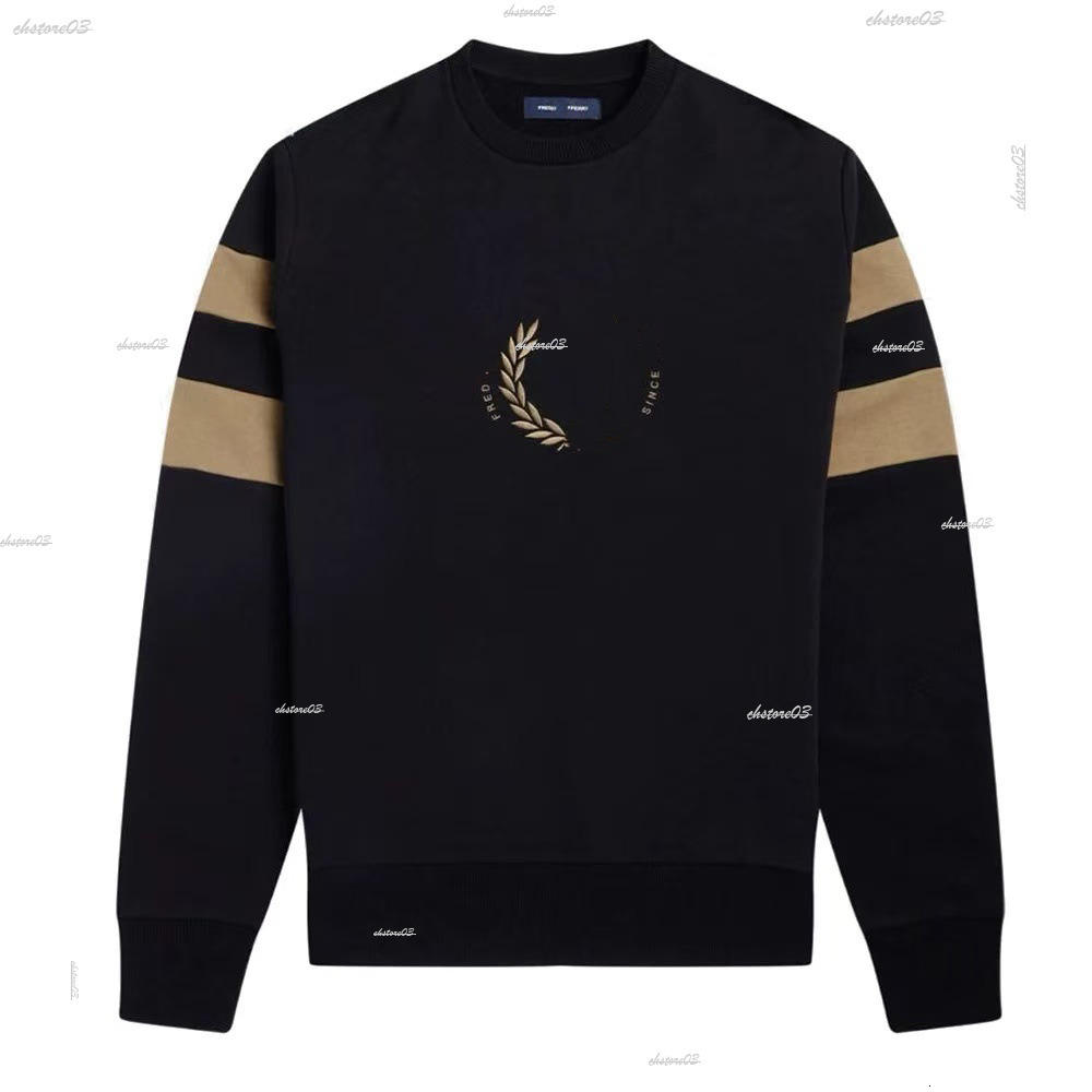 LP Lapel Men's Hoodies Designer Crew Neck Freddys Sweatshirt Retro Stripe Loose Sleeve Embroidered Wheat Ear Logo Casual Perry Parke Long Sleev
