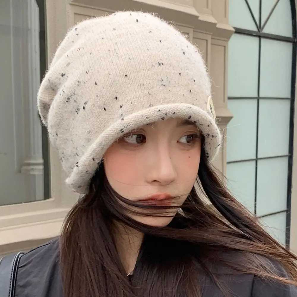 Keep Warm Vintage Winter Pullover Hat Breathable Trendy Wool Beanies Hat Coldproof Korean Style Knitted Hat Outdoor S261017NPYJ