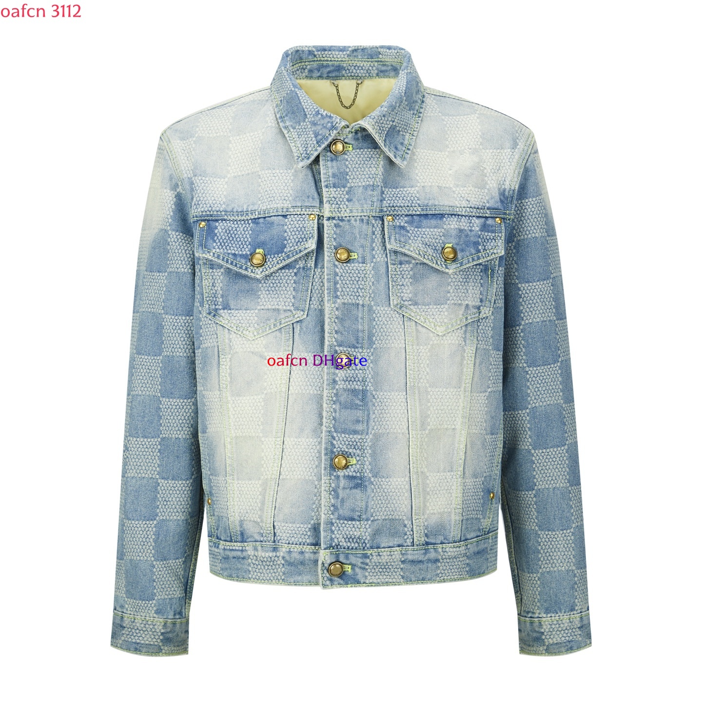Men's jackets designer denim jackets high-quality letter printed lapel jackets classic retro fashion Damier jacquard checkerboard denim jacket