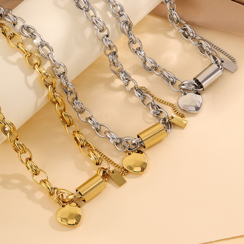 Titanium High-End Cuban Necklace, Light Luxury For Women, Trendy And Popular Cross-Border Fashion, Niche Titanium Steel Necklace That Does Not Fade